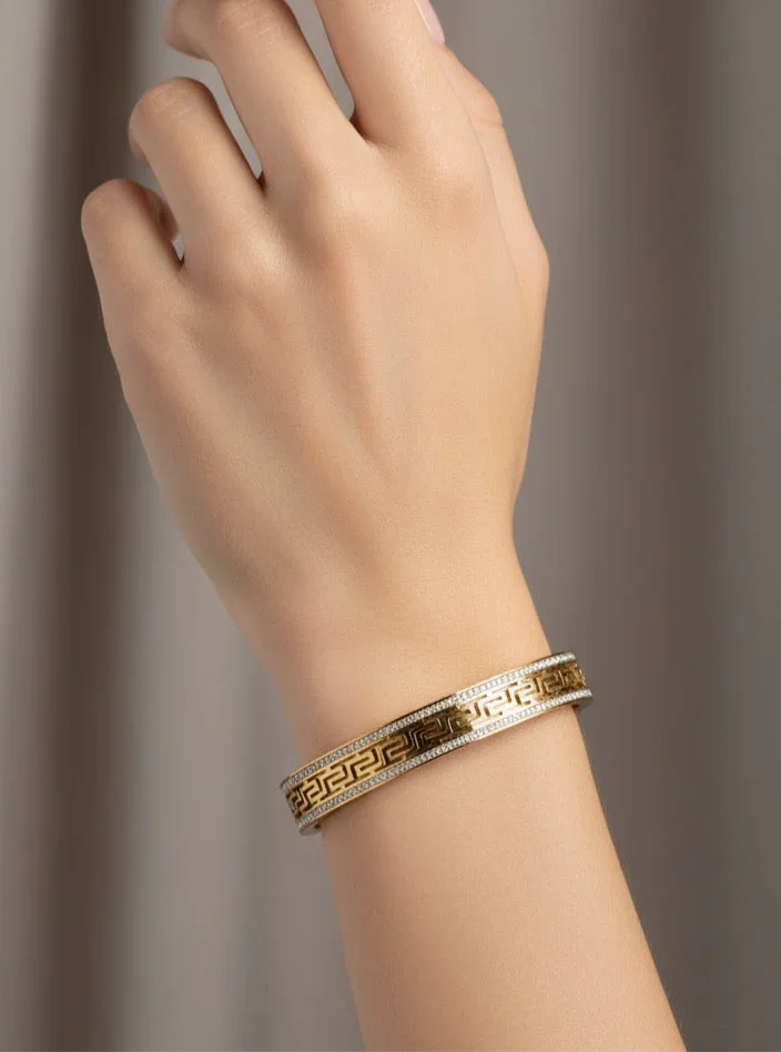Juniper Geometric Greek Key Bracelet - Zeesy Jewellery