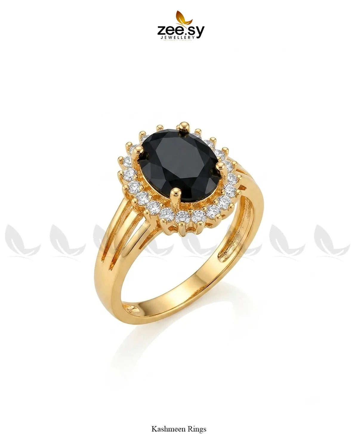 Kashmeen Bold Stone Zircon Rings Finger Ring - Zeesy Jewellery Pakistan | Premium Artificial & Imitation Jewellery