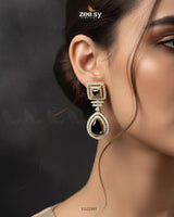 Kavita Art Oval Crystal Necklace Set - Zeesy Jewellery