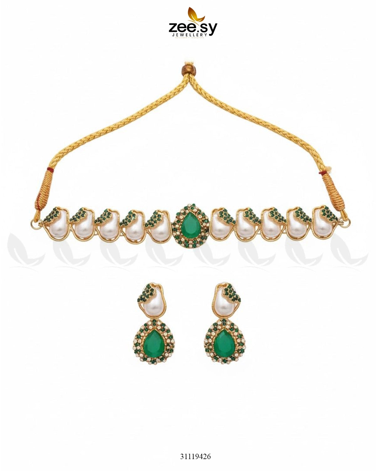 Keystone Choker Necklace Set - Zeesy Jewellery