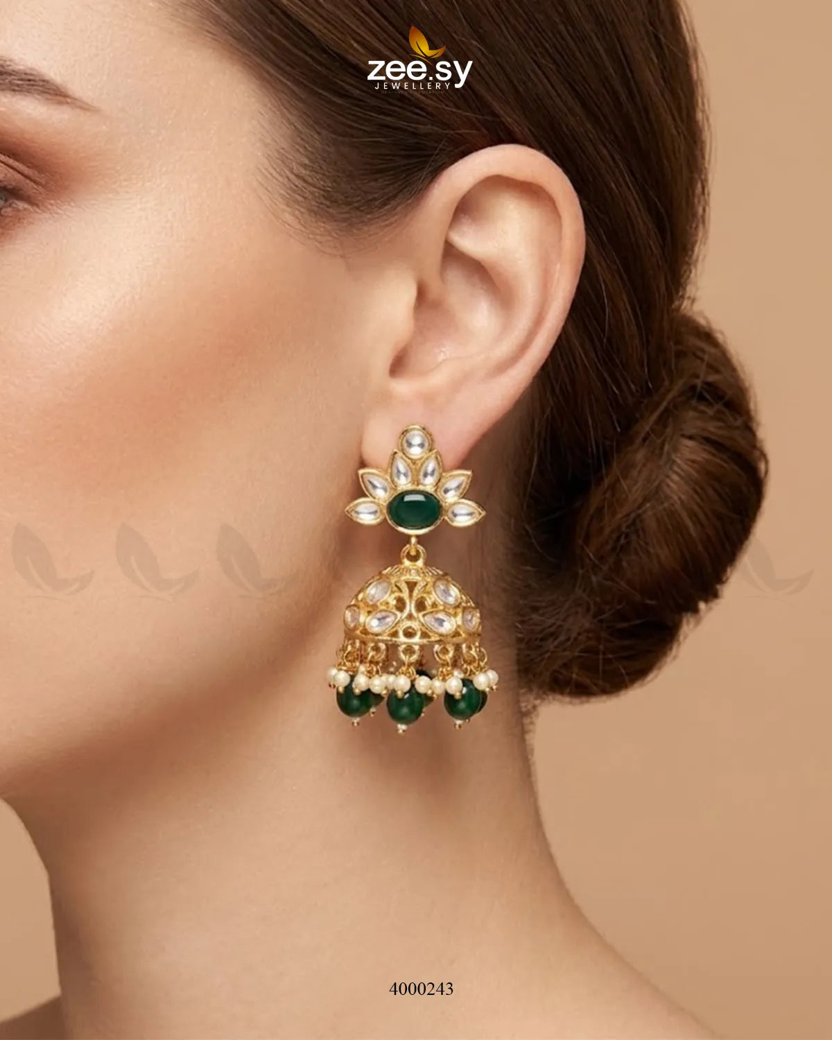 Lagoon Jhumka Beaded Necklace Set Necklace Sets - Zeesy Jewellery Pakistan | Premium Artificial & Imitation Jewellery