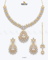 Leaf Teardrop Necklace Set Necklace Sets - Zeesy Jewellery Pakistan | Premium Artificial & Imitation Jewellery