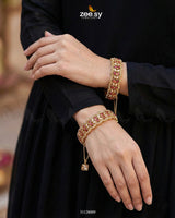 Leaf Vine Gems Stone Bangles - Zeesy Jewellery