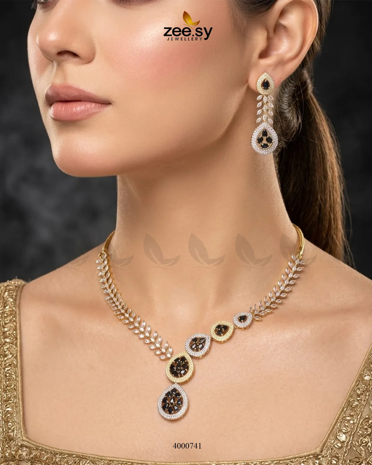 Leafy Vine AD Necklace Set