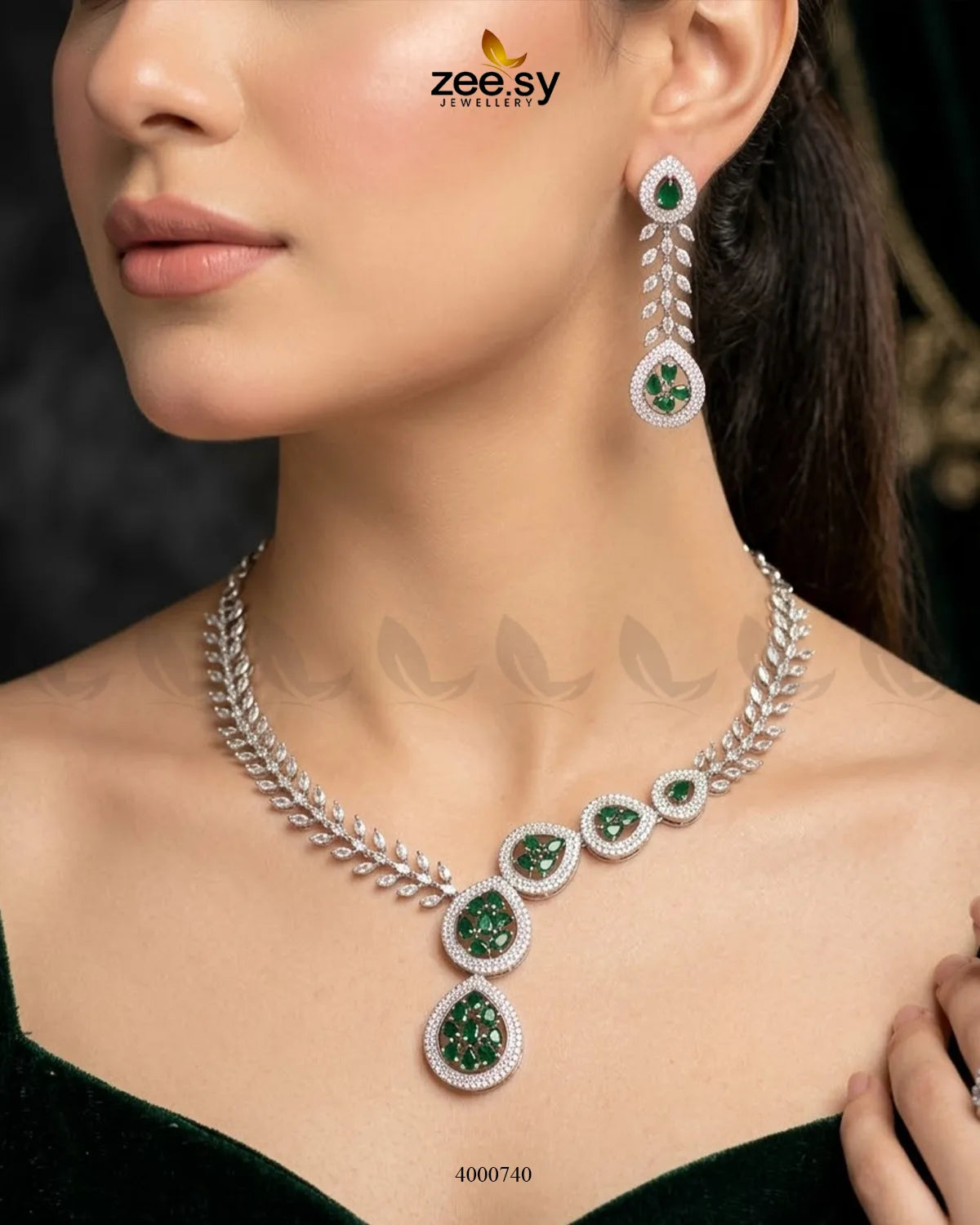 Leafy Vine AD Necklace Set