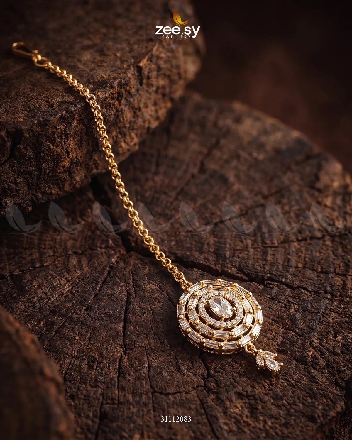 White Liana Bindiya by RHS09 featuring elegant floral design and intricate detailing on a traditional bindiya.