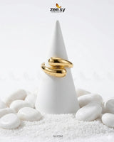 London Studio Gilded Fluid Ring Finger Ring - Zeesy Jewellery Pakistan | Premium Artificial & Imitation Jewellery