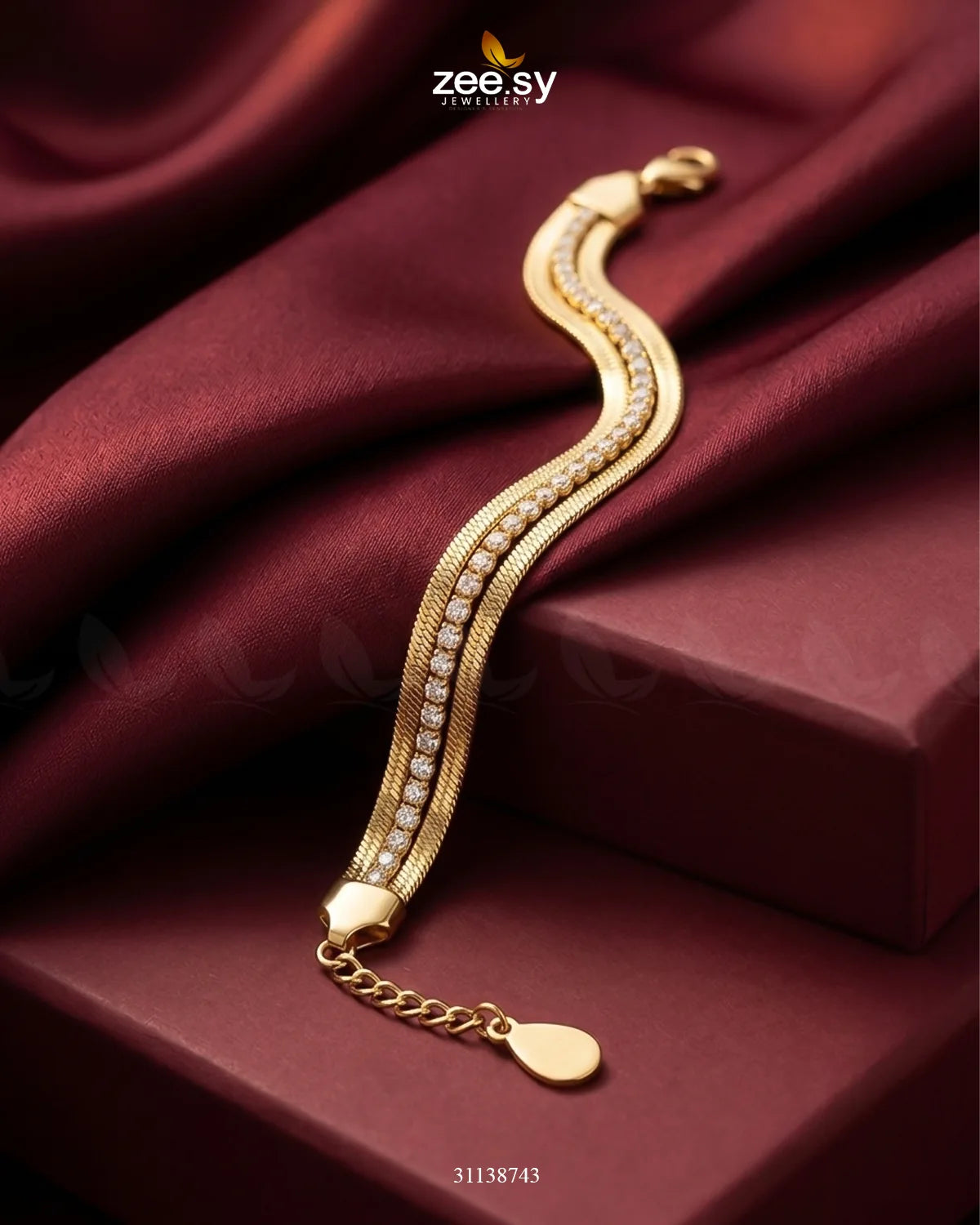 Lumina Triple Strand Bracelet Bracelet - Zeesy Jewellery Pakistan | Premium Artificial & Imitation Jewellery