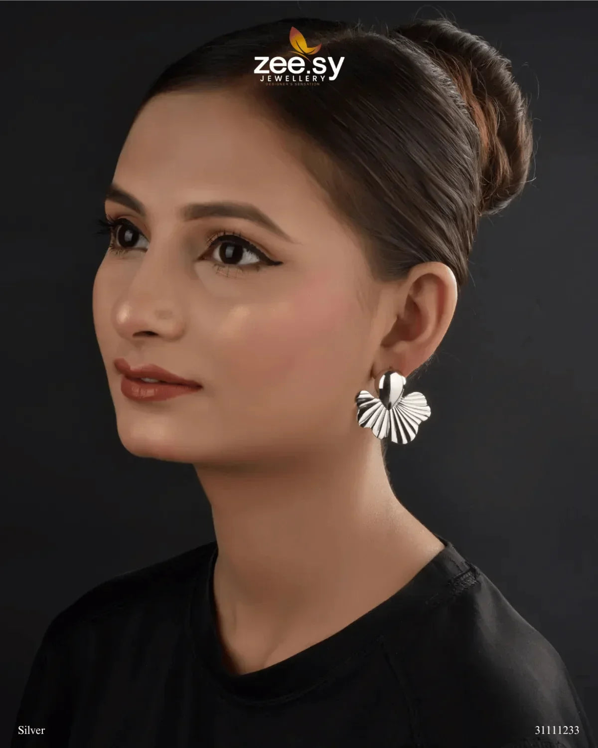 Luminara Earrings Silver - Zeesy Jewellery