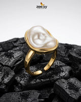 Luminous Baroque Gilded Molten Ring