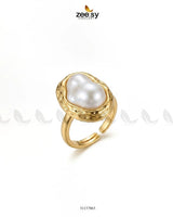 Luminous Baroque Gilded Molten Ring Finger Ring - Zeesy Jewellery Pakistan | Premium Artificial & Imitation Jewellery