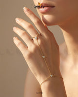 Luxe Bezel Finger Bracelet