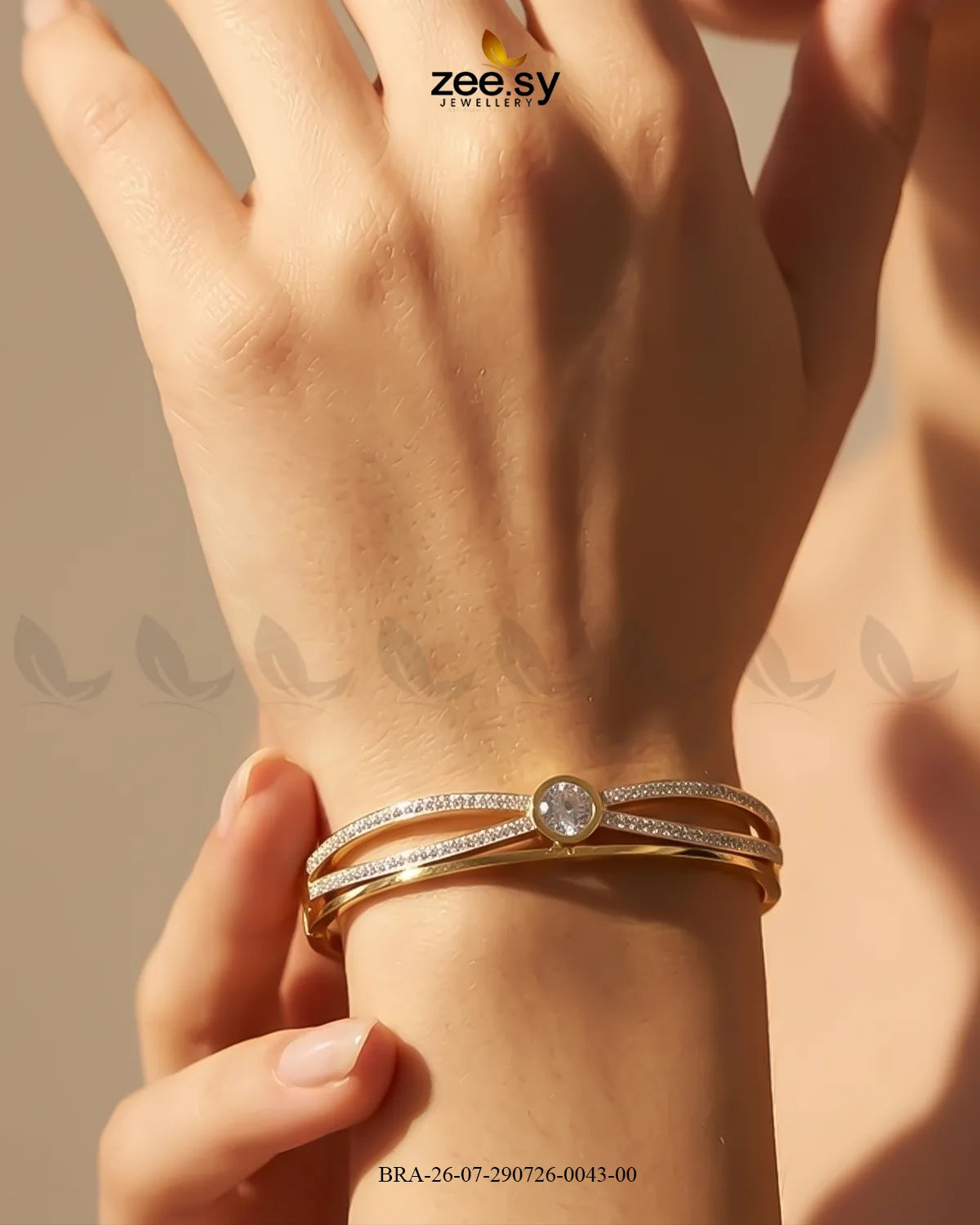 Luxe Infinity Paved Cuff Bracelet Bracelet - Zeesy Jewellery Pakistan | Premium Artificial & Imitation Jewellery