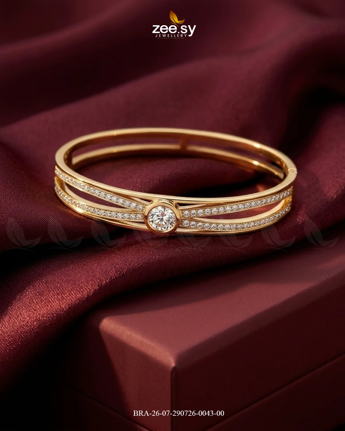 Luxe Infinity Paved Cuff Bracelet Bracelet - Zeesy Jewellery Pakistan | Premium Artificial & Imitation Jewellery