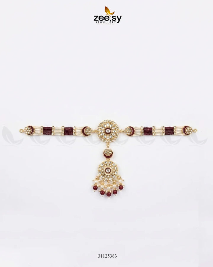 Luxurious Broad Carved Bridal Set Bridal Set - Zeesy Jewellery Pakistan | Premium Artificial & Imitation Jewellery