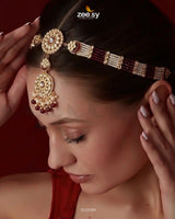 Luxurious Broad Carved Bridal Set Bridal Set - Zeesy Jewellery Pakistan | Premium Artificial & Imitation Jewellery