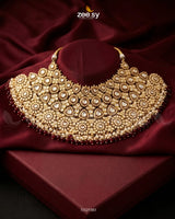 Luxurious Broad Carved Bridal Set Bridal Set - Zeesy Jewellery Pakistan | Premium Artificial & Imitation Jewellery