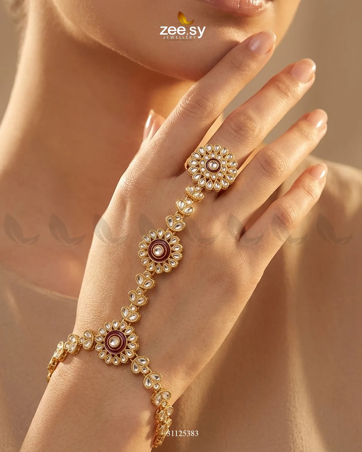 Luxurious Broad Carved Bridal Set Bridal Set - Zeesy Jewellery Pakistan | Premium Artificial & Imitation Jewellery