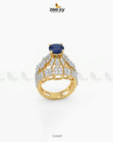 Luxurious Diamond Cluster Ring Finger Ring - Zeesy Jewellery Pakistan | Premium Artificial & Imitation Jewellery
