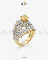 Luxurious Diamond Cluster Ring Finger Ring - Zeesy Jewellery Pakistan | Premium Artificial & Imitation Jewellery