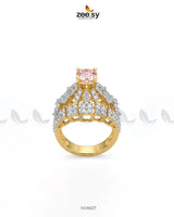 Luxurious Diamond Cluster Ring Finger Ring - Zeesy Jewellery Pakistan | Premium Artificial & Imitation Jewellery