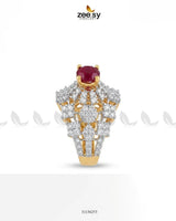 Luxurious Diamond Cluster Ring Finger Ring - Zeesy Jewellery Pakistan | Premium Artificial & Imitation Jewellery