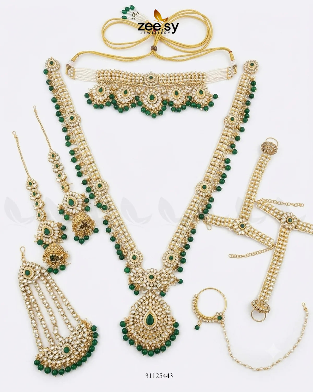 Luxurious Elaborate Grand Bridal Set Bridal Set - Zeesy Jewellery Pakistan | Premium Artificial & Imitation Jewellery