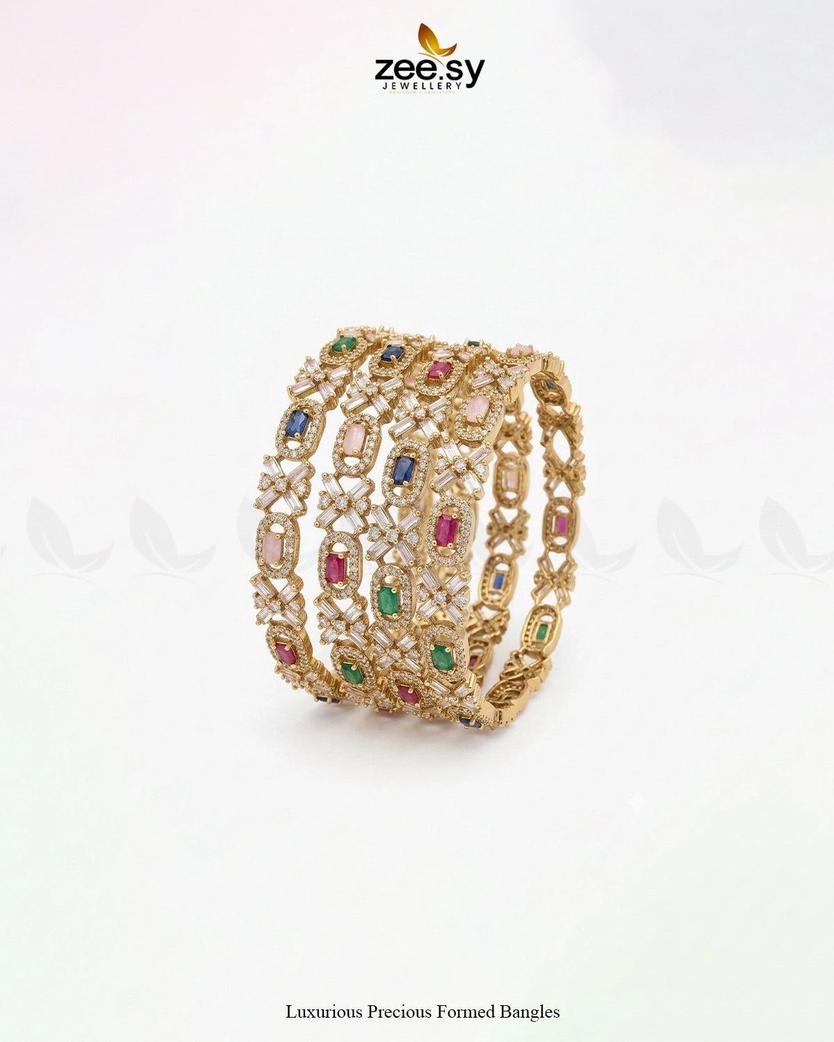 Luxurious Precious Formed Bangles - Multi BANGLES - Zeesy Jewellery Pakistan | Premium Artificial & Imitation Jewellery