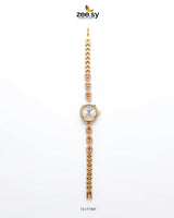Luxury Rose Bracelet Watch Golden Champagne ACCESSORIES - Zeesy Jewellery Pakistan | Premium Artificial & Imitation Jewellery
