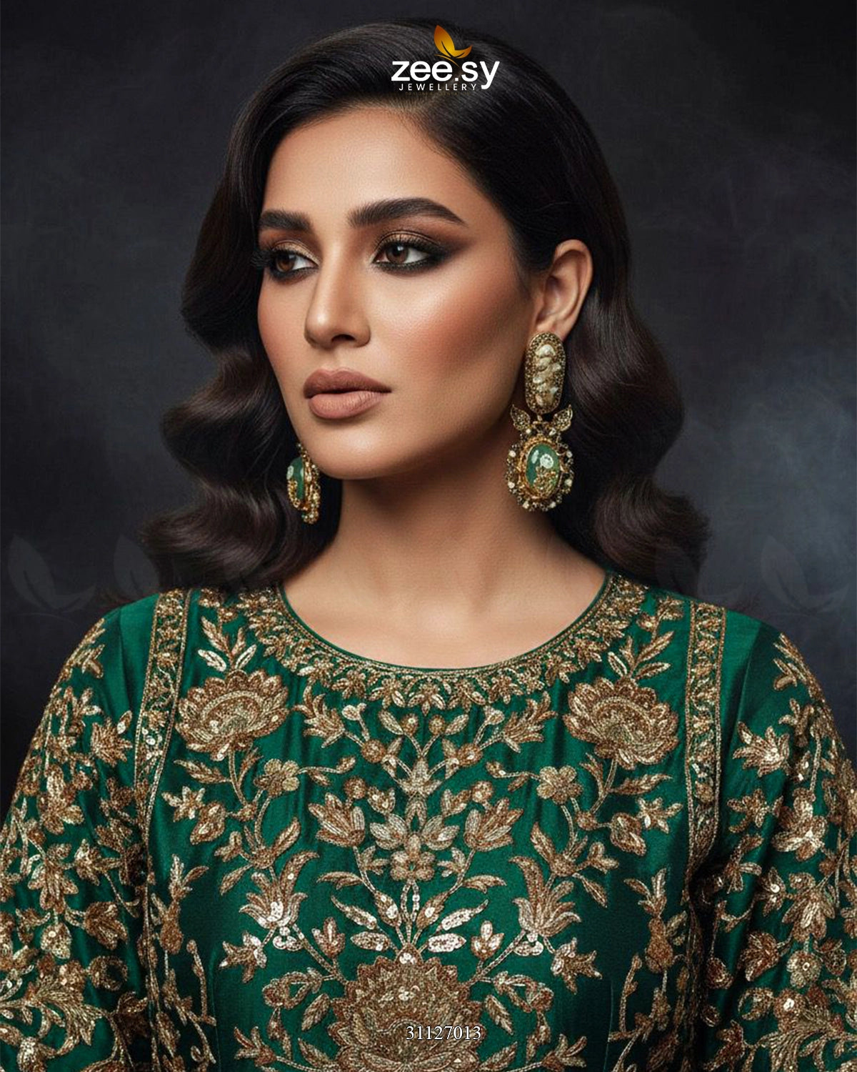 Antique Turquoise Cut Stone Earrings - Zeesy Jewellery