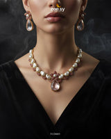 Oceanic Baroque Teardrop Necklace Set - Zeesy Jewellery