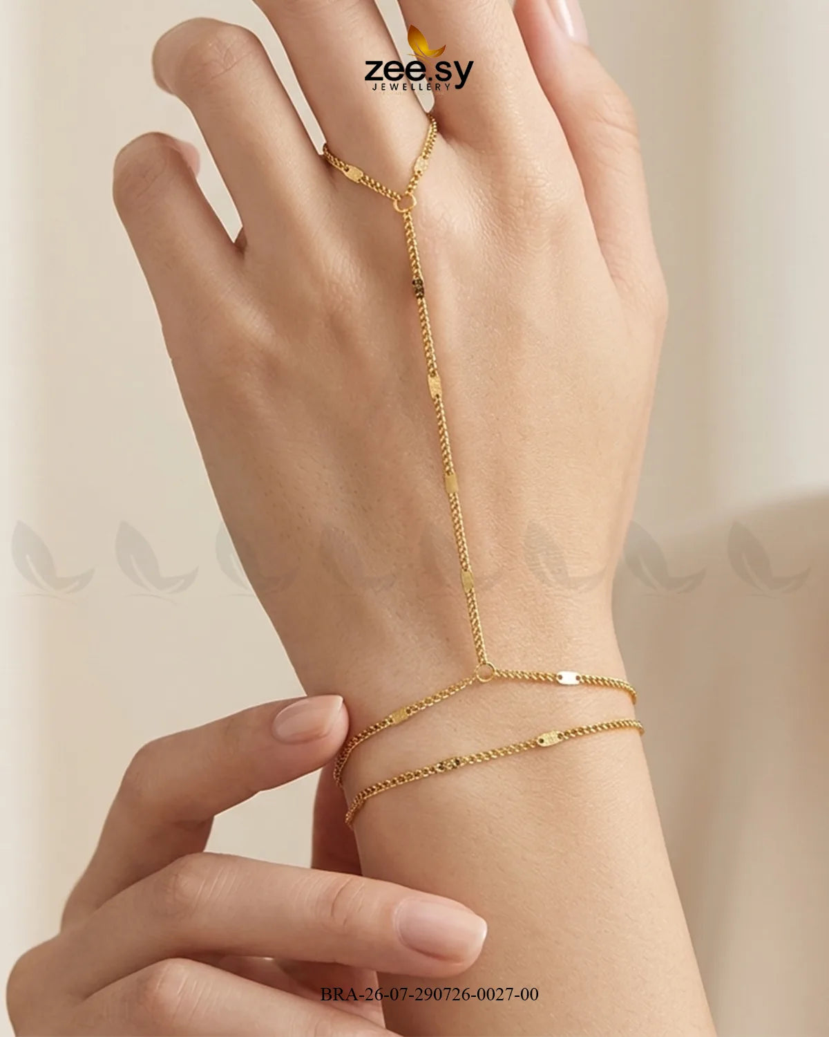 Mahveen Elegant Finger Bracelet Bracelet - Zeesy Jewellery Pakistan | Premium Artificial & Imitation Jewellery