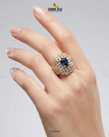 Majestic Heritage Statement Ring Finger Ring - Zeesy Jewellery Pakistan | Premium Artificial & Imitation Jewellery