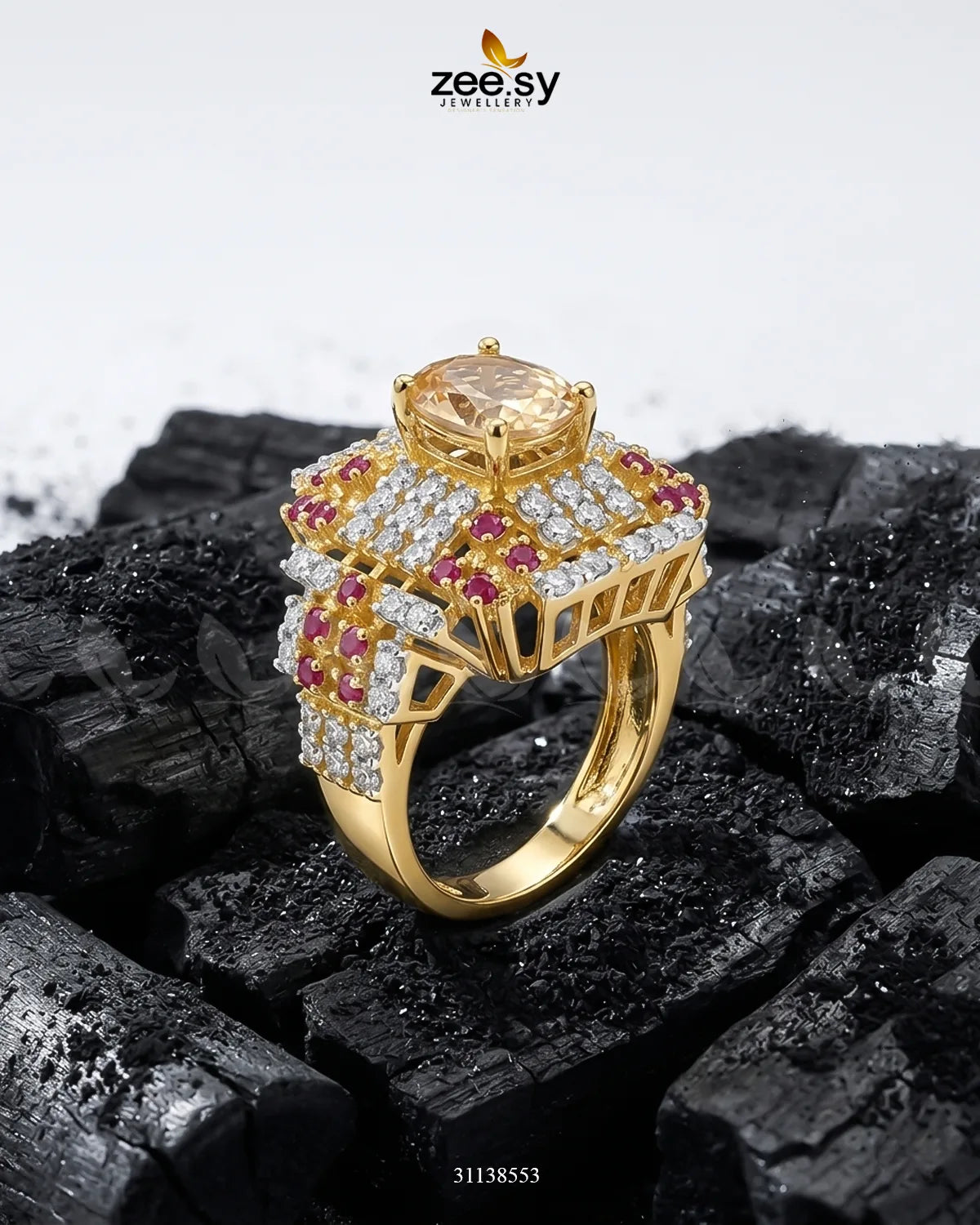 Majestic Heritage Statement Ring Finger Ring - Zeesy Jewellery Pakistan | Premium Artificial & Imitation Jewellery