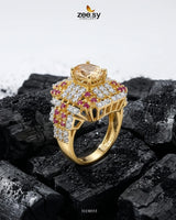 Majestic Heritage Statement Ring Finger Ring - Zeesy Jewellery Pakistan | Premium Artificial & Imitation Jewellery