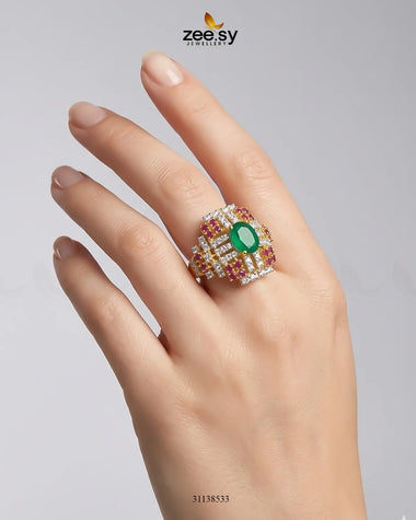 Majestic Heritage Statement Ring Finger Ring - Zeesy Jewellery Pakistan | Premium Artificial & Imitation Jewellery