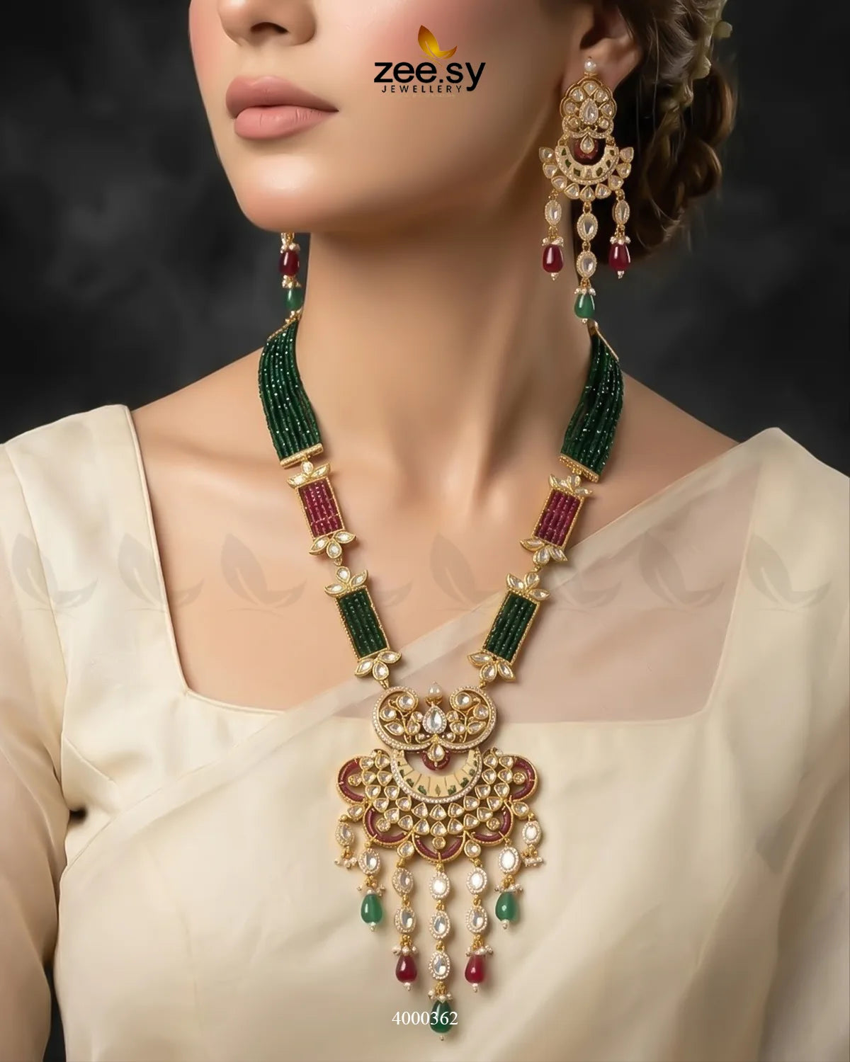 Manjula Grand Polki Malla Set