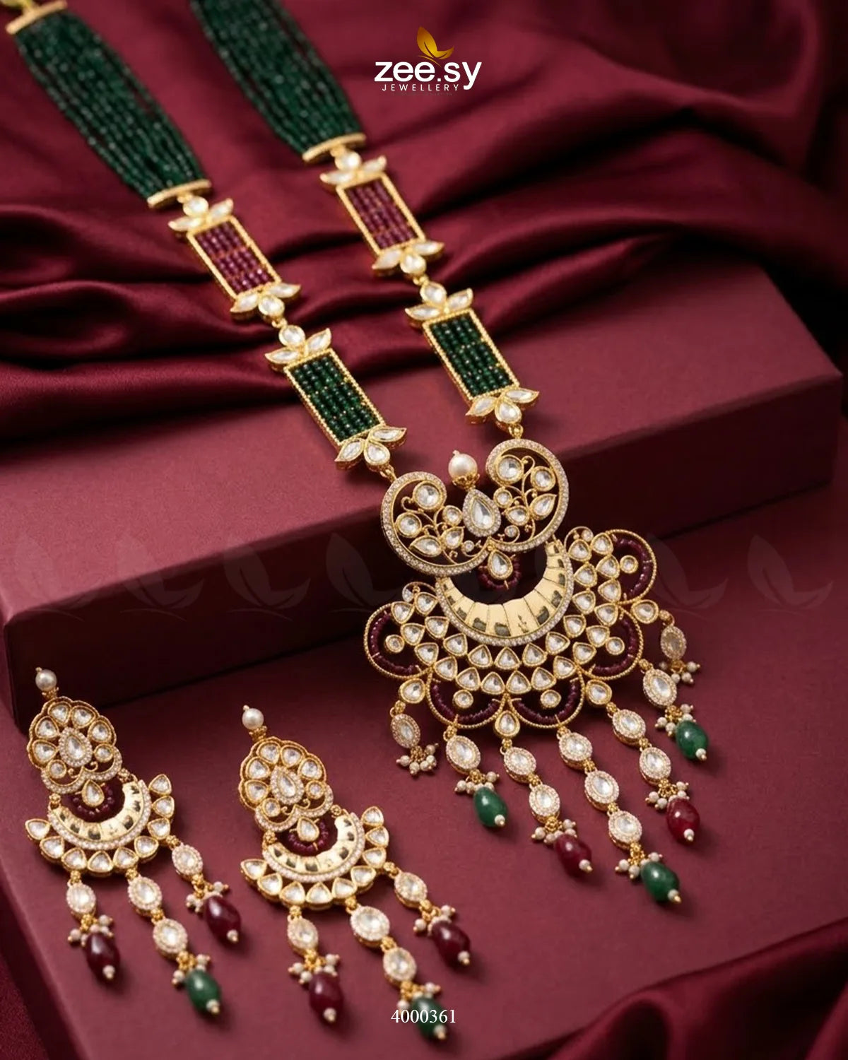Manjula Grand Polki Malla Set