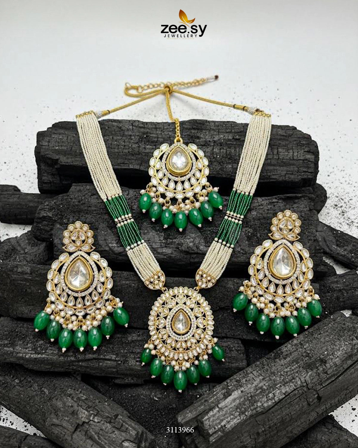 Maranta Malla Set Green - Zeesy Jewellery
