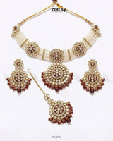 Mehar Pearl Kundan Choker Set - Zeesy.pk