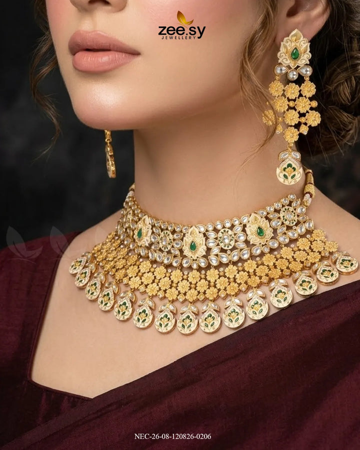 Meher Kundan Meenakari Bridal Set