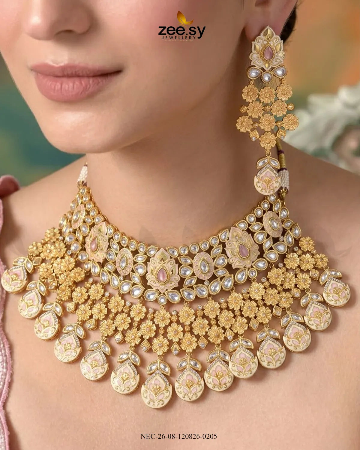 Meher Kundan Meenakari Bridal Set