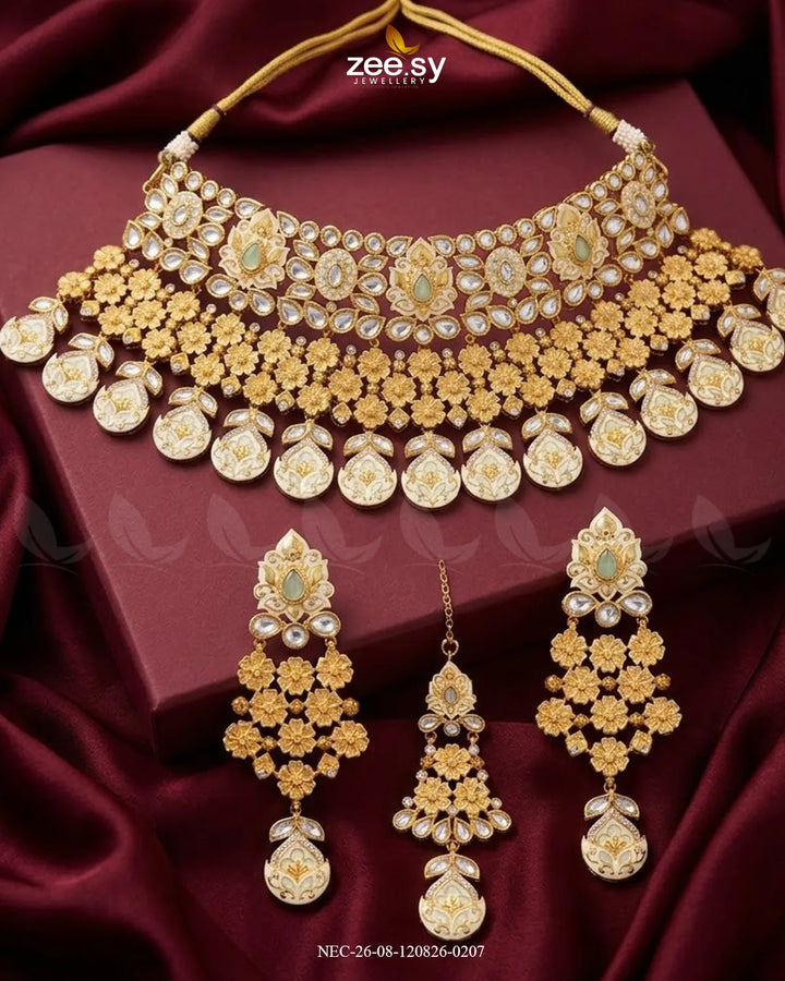 Meher Kundan Meenakari Bridal Set
