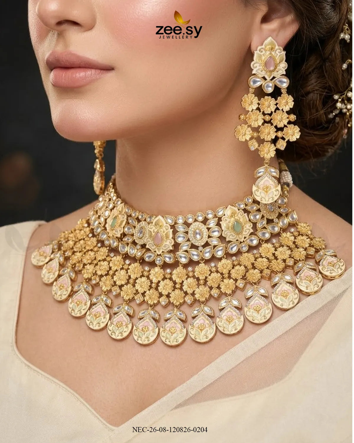 Meher Kundan Meenakari Bridal Set
