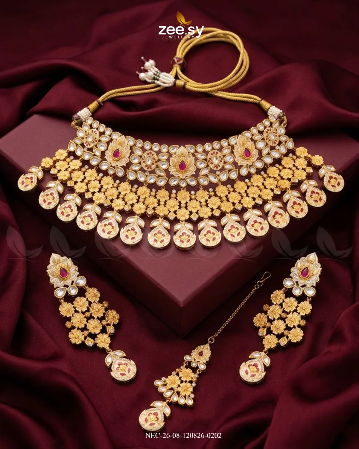 Meher Kundan Meenakari Bridal Set