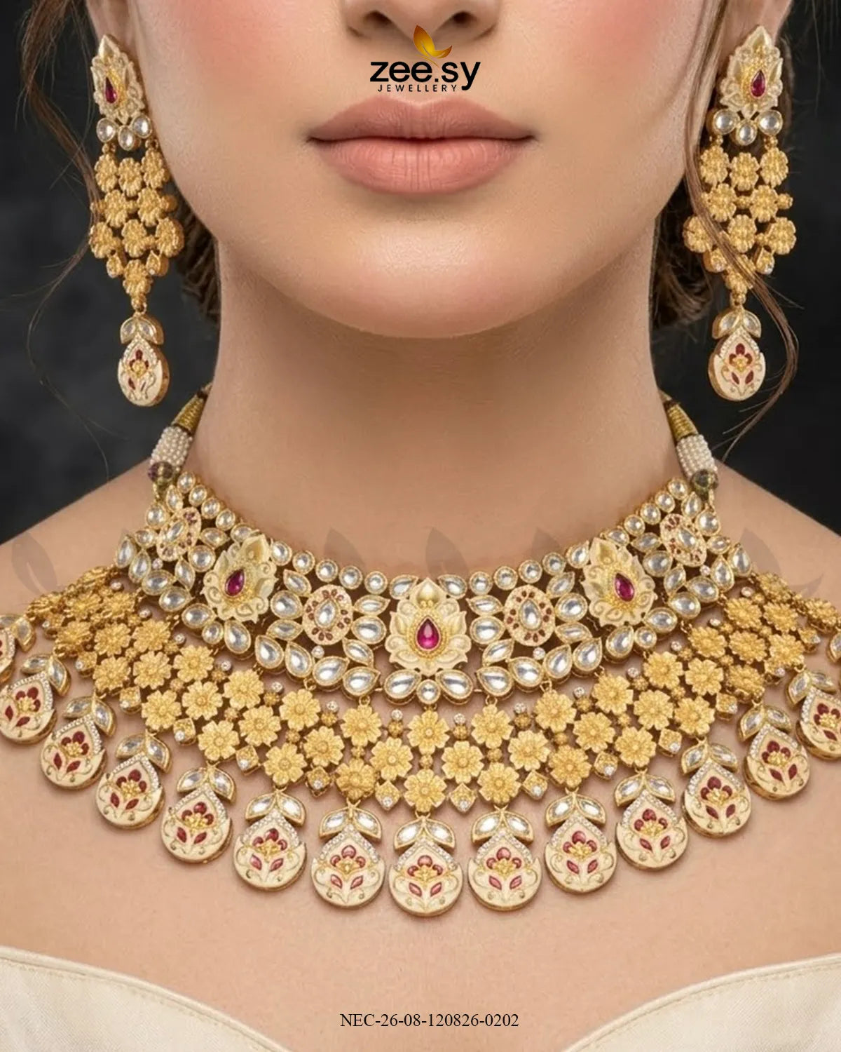 Meher Kundan Meenakari Bridal Set