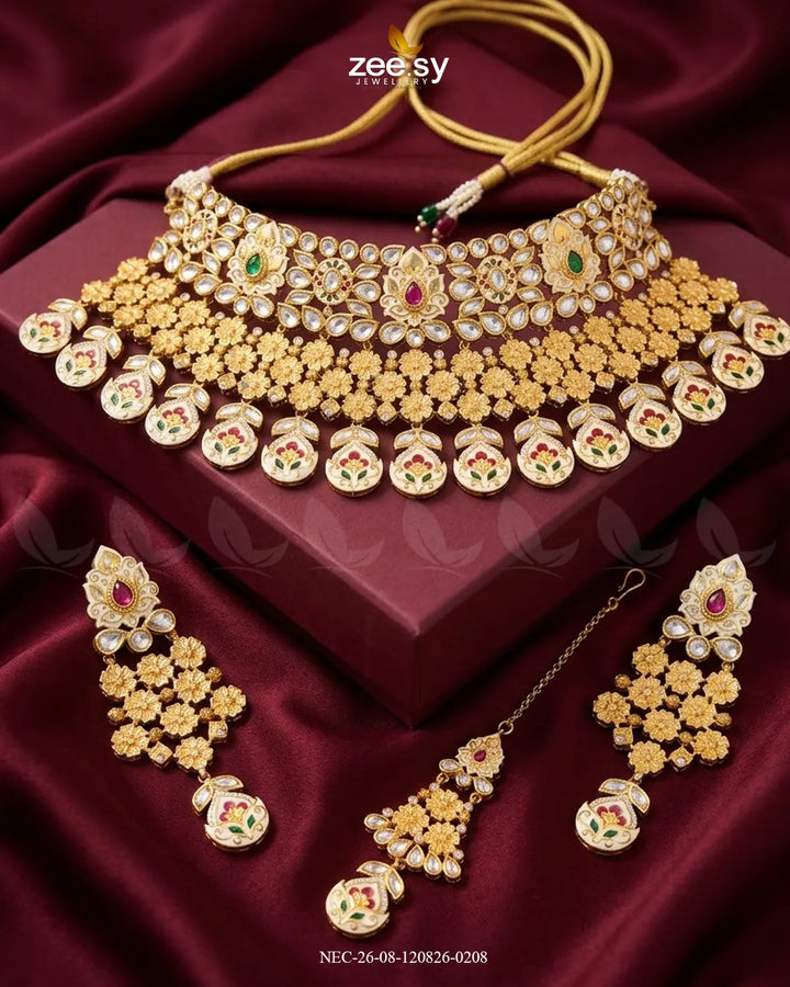 Meher Kundan Meenakari Bridal Set