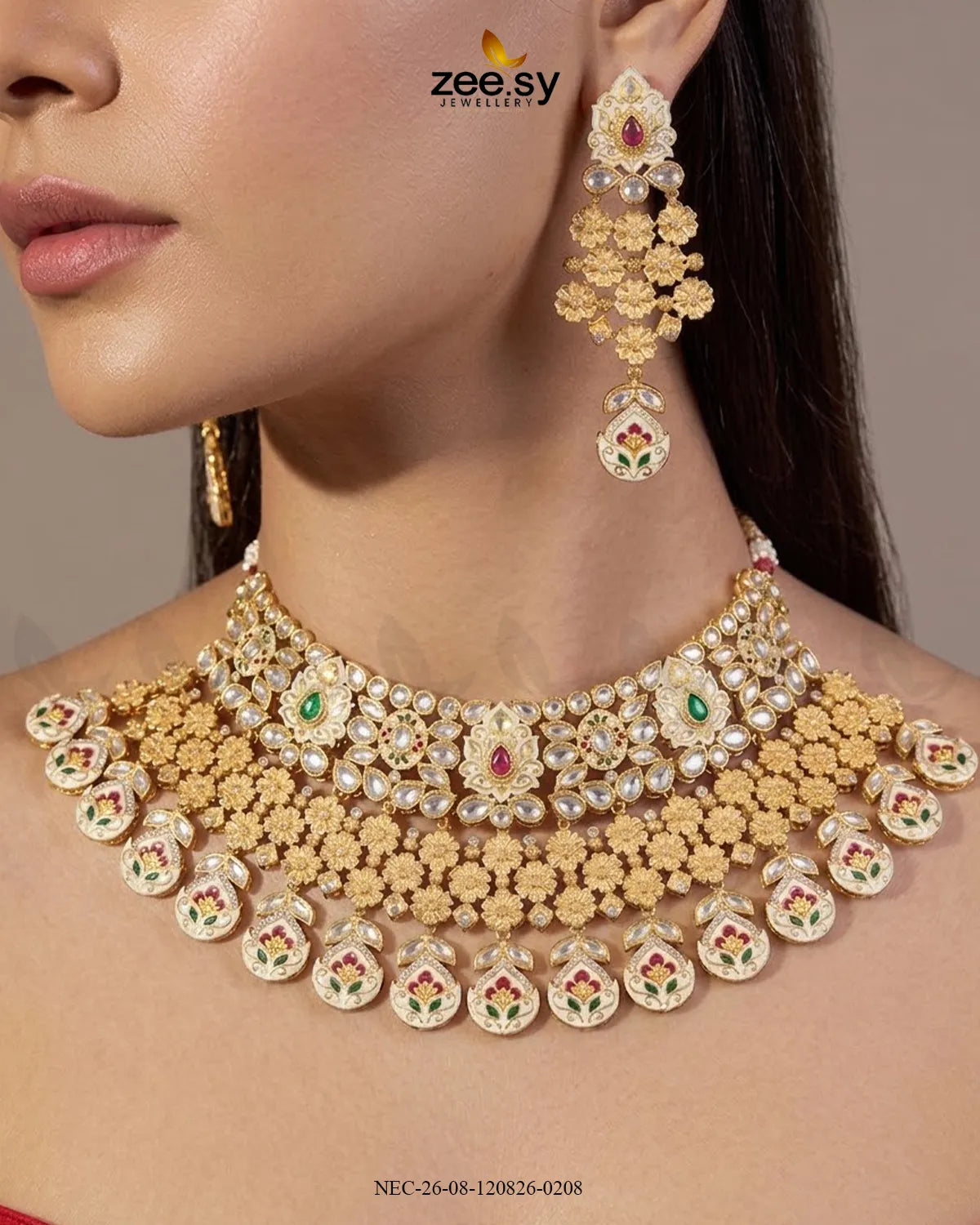Meher Kundan Meenakari Bridal Set
