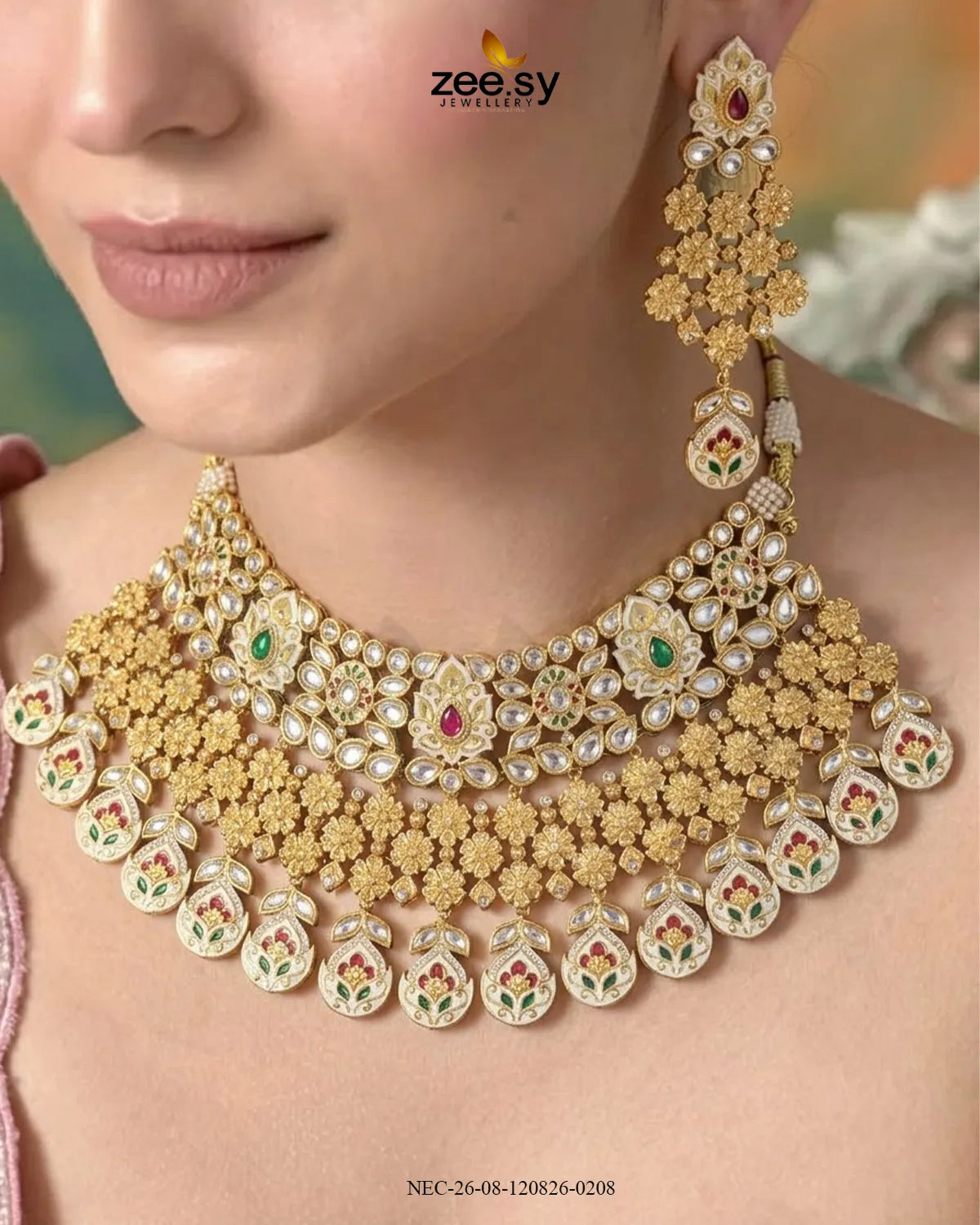 Meher Kundan Meenakari Bridal Set