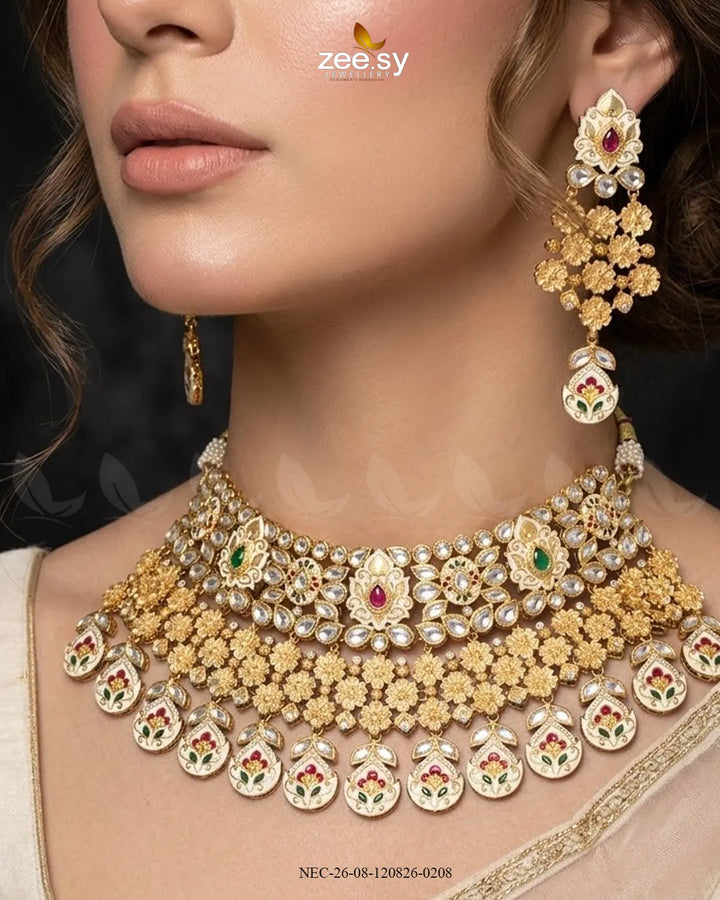 Meher Kundan Meenakari Bridal Set